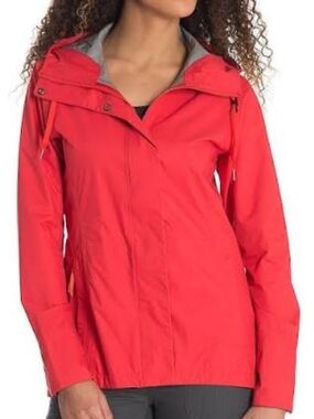 MEC Sideswept Rain Jacket in Hibiscus Size Medium